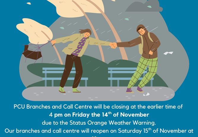 Status Orange Weather Warning